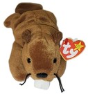Ct  Ty Beanie Baby - Bucky The Beaver  8 5 Inch  Mwct Stuffed Animal Toy