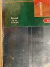 Vtg 60    Round Christmas Green Satin Stipe Cloth Tablecloth Trim A Home Kmart New