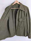 Vintage 1950s Us Korean War Era Mens Wool Field Uniform Shirt Army Green Jacket