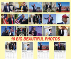 2026 Fight  Calendar Donald Trump Gift Wall Color Usa Made 13-months 12 x18 