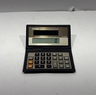 Vintage 1980   s Casio Sl-100 Electronic Calculator  Solar Cell Slim Pocket Case