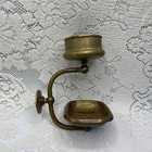 Antique Brass Soap And Cup Holder Bathroom Garden Wall Mount 2 Tiered 9  Patina