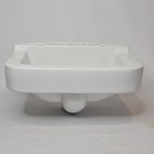 Vintage White Porcelain Sink 15 X 12  Small Cast Iron 3-hole Bathroom Wall Hung