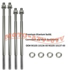 Titanium Cylinder Head Stud Nuts Studs Bolts Kit For Yamaha Big Bear Grizzly 350