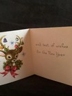Vintage Christmas Card Pretty Girl Skating Unused env