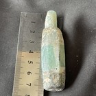 Very Rare Ancient Roman Wonderful Iridescent Glass Old Bottle With Patina