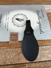 Vintage Don Hume S503 Plain Black Leather Police Duty Key Strap Flap Nickel