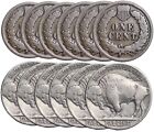 Lot Of 12 Coins 6 Indian Head Cents   6 Buffalo Nickels Nice Collectors Us Coins