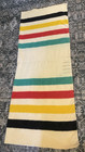 Vintage Hudson   s Bay 4 Point Wool Blanket Made In England Multicolor 100  Wool