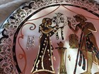 Vintage Egyptian Etched  100  Copper Plate Metal Wall Hanging - Cleopatra   Map