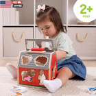 Melissa   Doug Take-along Wooden Toy Barn  11-pc Portable Toddler Playset With F