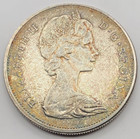 1965 Canadian Silver   800  Dollar - Canada One Dollar Coin -  1 - Toning