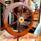 30  Brass Wooden Steering Wheel Nautical Maritime Boat Ship Wheel