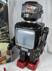 Vtg 1960s Horikawa Battery Operated Space Explorer Video Robot- 11 1 2  W  Box