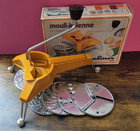 Vintage Moulinex 445 Mouli-julienne 5 Discs Slicer Shredder Retro Orange W box