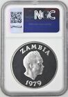 1979 Zambia 10 Kwacha Silver Proof Coin Wildlife Wwf Taita Falcon - Ngc Pf 68 Uc