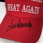 Donald Trump Signed Maga Hat American Flag 45-47 President Autograph Coa Holo