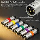24x Xlr 3pin Male Plug And Female Audio Connector Fine Nickel Plated Housing