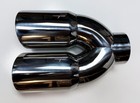 5  Dual 6  Diesel Exhaust Tip 5 00  Stainless Steel Polished Chrome Miter Stack