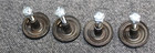 Lot Of 4 Vtg Antique Brass Drawer Pulls Pull Knob Knobs Dresser 1 1 4  D