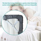 Adjustable Bed Sheet Fasteners Mattress Suspenders Straps Grippers Clips Set