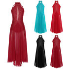 Women Lyrical Dance Dress Modern Contemporary Dance Costume Split Flowy Dress