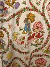 Vintage 80s  Strawberry Shortcake Ruffled Canopy Top Cover For Twin Bed