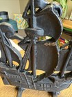 Vintage Hubley Cast Iron Galleon Pirate Ship Nautical Door Stop