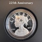 2017-p Proof American Liberty 225th Anniversary Silver Medal W box   Coa 
