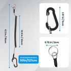 Retractable Safety Lanyards Coiled Lanyard With Aluminum Hook And 12 1   3pcs