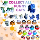 6 Bath Bombs Set For Kids With Toys Inside - Surprise Cute Cats Inside Handmade