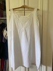 Vintage Victorian Edwardian White Cotton Slip Dress Nightgown Cottagecore