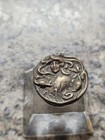 Antique Art Nouveau Sterling Silver Crystal Cut Inkwell Vanity Jar Vintage 