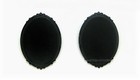 4 New Black Metallic Romantic Style 40mm X 30mm Cameo Pin Brooch Frame Settings