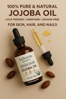 Organic Jojoba Oil 4oz - 100  Pure Unrefined Cold-pressed In Premium Glassbottle