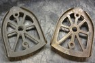 Two Antique Cast Iron  Sad Iron Trivets  Unbranded