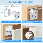 Child Safety Magnetic Cabinet Locks Pack  Key- Baby Proofing Magnetic Drawer 4