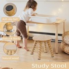 Solid Wooden Step Stool For Kids Adults0 Inch Short Chair Perfect 1 Burlywood
