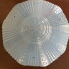 Vtg Frosted Glass Ceiling Light Shade For 3 Chain Style Fixtures Art Deco  1641 