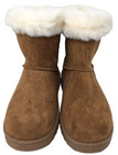 So Women s Paulina Comfort Chestnut Pull On Faux-fur Winter Boots Sz 8 5 108v