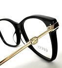 Gucci Gg 0513o 001 Eyeglasses Glasses Polished Black W  Gold Gg Logo 54-16-145 