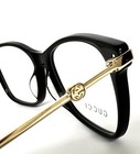 Gucci Gg 0513o 001 Eyeglasses Glasses Polished Black W  Gold Gg Logo 54-16-145