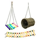 Pet Hammock Hamster Hanging Toy  3 Piece Set House Hanging Bed Cage Toys For    