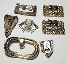 Lot Of 7 Vintage Shoe Dress Clips Rhinestone 5 Singles 1 Musi Pair