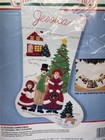 Vintage New Bucilla Felt Embroidery Kit - A Dickens Christmas - 18  - 1990