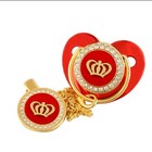 Luxury Crown Pacifier Clip Chain Set Baby Shower Gift Silicone Newborn Dummy Bpa