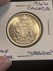 1966 Canada 50 Cents Canadian Silver Half Dollar    0826200    50c