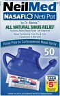 Neilmed Nasaflo Unbreakable Neti Pot 50 Premixed Packets Sinus Allergy Relief