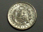 Silver 1910 F g  Peru 1 2 Dinero    Km 206 2   Choice Bu       Sn6690