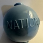 Early  national  Emb  Blue Milkglass Lightning Rod Ball